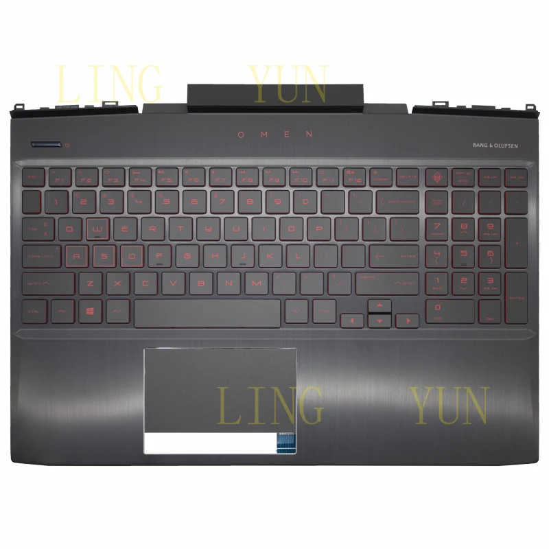 Z  Suitable for HP OMEN 15-DC TPN-Q211 C shell, backlit keyboard, RGB air vents, foot pads, casing