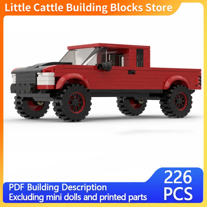 City Car Model MOC Building Bricks F-150 Custom Pickup Truck Modular Technology Children Holiday Gifts Assemble Toys Suit