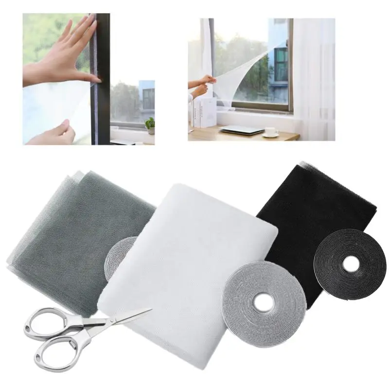 Anti Fly Mosquito Net Window Screen Mesh Adhesive Mosquito Insect Flying Bug Net Curtains for Kitchen Windows Home Protector