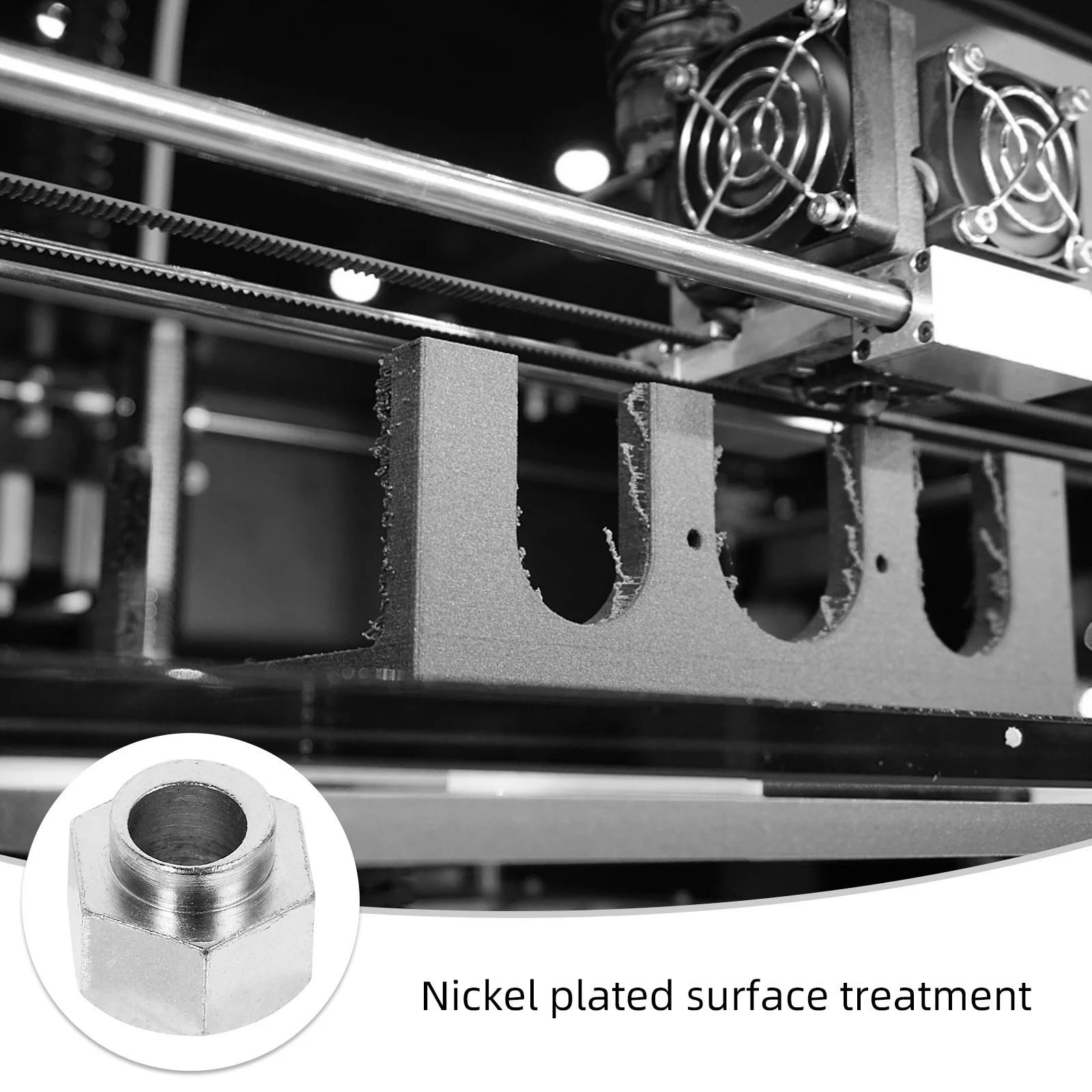 

10pcs Hexagonal Eccentric Bushing For 3D Printer Carbon Steel Nickel Plated 3D Printing Parts Replacement Accessories Leveling