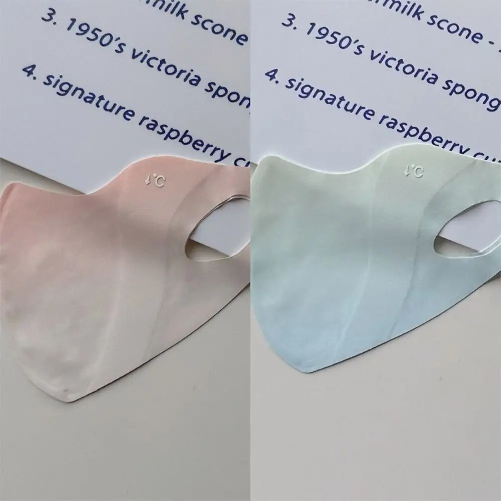 Máscara Facial 3D com Cachecol Resistente a UV, Seda De Gelo, Máscara Fina De Protetor Solar, Cachecol Facial Respirável, Ajustável, Respirável, Presente