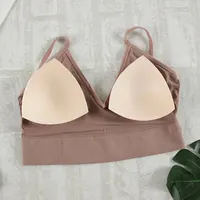 2Pcs Bra Set Underwear Set Women Panties Sexy G-String Seamless Bralette Female Lingerie Soft Tank Crop Top 5