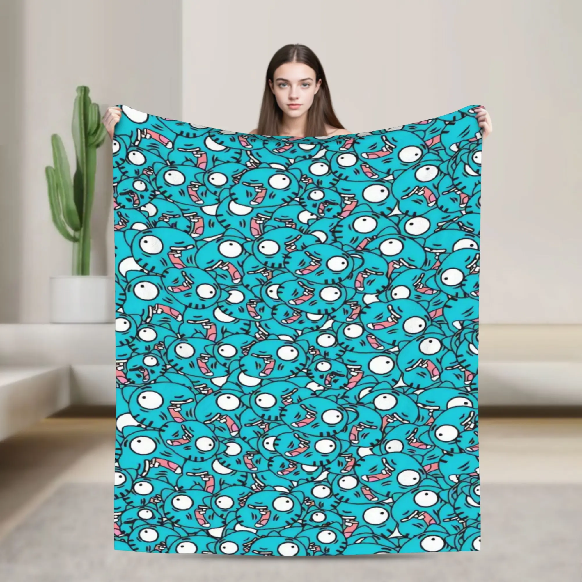 Super Soft BlanketStudents Decorative Gumball Gum Ball Watterson Amazing Cartoon Throw Blanket For Couch Chair Fluffy Sofa Bed