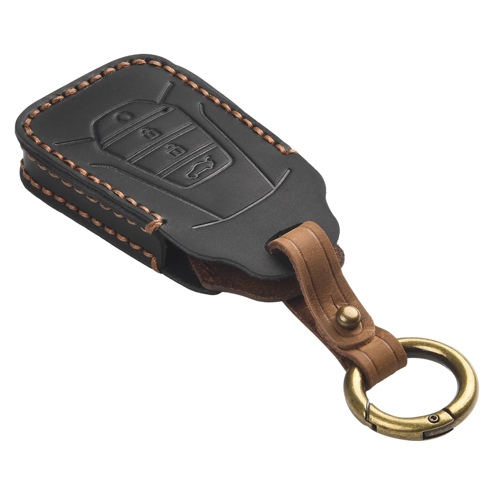 Leather Key Cover for ISUZU MU X For MUX DMAX 4 Button Remote Providing Anti Drop Protection and Full Coverage Shock Absorption