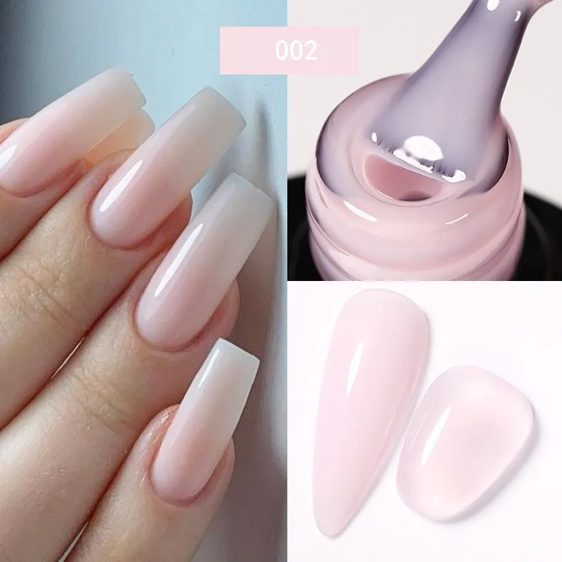 HOLA NAIL Milky Pink Rubber Base Gel Nail Polish Glitter 15ml Semi-Permanent Varnish Soak Off Self Leveling UV LED Gel Nude Gel