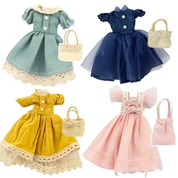 Accesorios de ropa de muñecas para niños, traje de 10/12 pulgadas, vestido de falda colorido con bolso, belleza corporal delgada, regalo de Navidad, 1/6