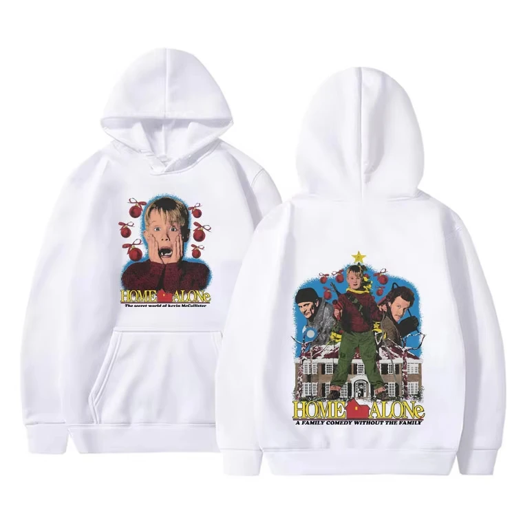 فيلم المنزل وحده العالم السري كيفن مكاليستر هوديي الرجال الملابس خمر المتضخم هوديس الذكور الخريف بلوفر شتوي