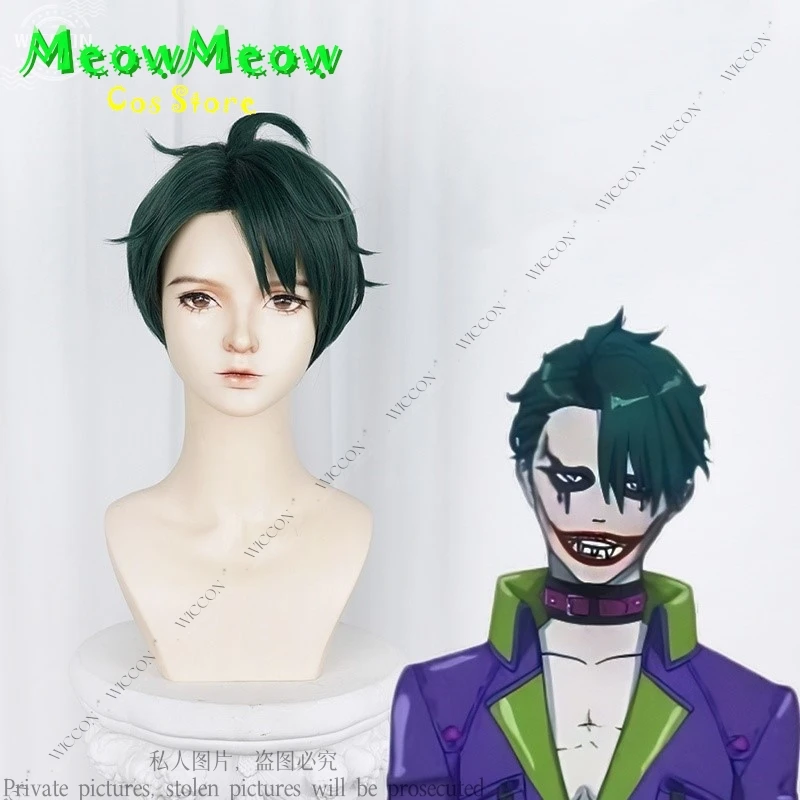 JOKER อะนิเมะคอสเพลย์ชุดวิกผมสีเขียวปลอมตัวผู้ใหญ่ชุดชายฮาโลวีน Carnival PARTY ชุดสําหรับ Man เครื่องแต่งกายประจําวันบทบาทเล่น