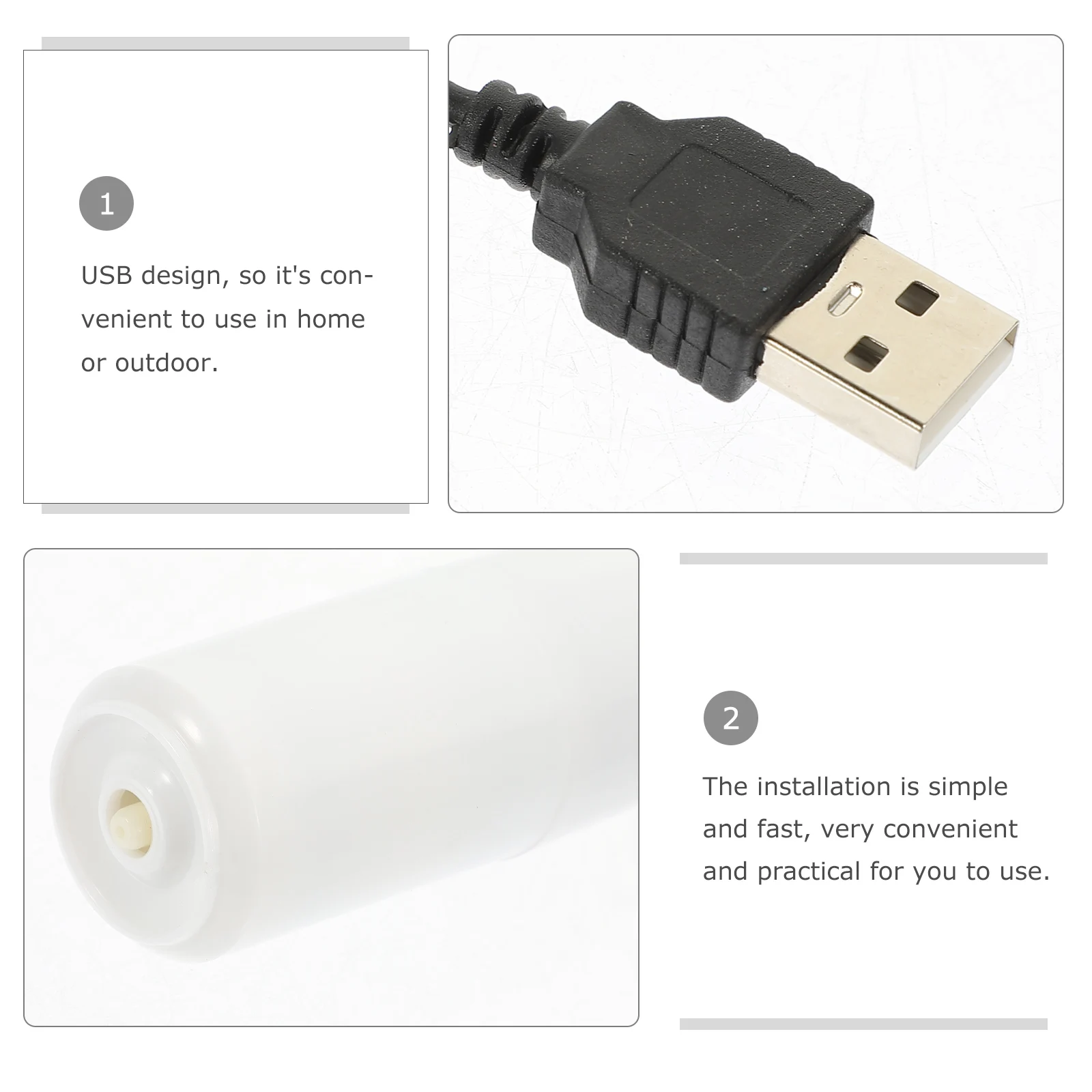 

USB Oxygen Pump Aquarium Air Tool Mini Fish Tank Aerator Portable Copper ABS Design Practical Home Outdoor Pet Supplies