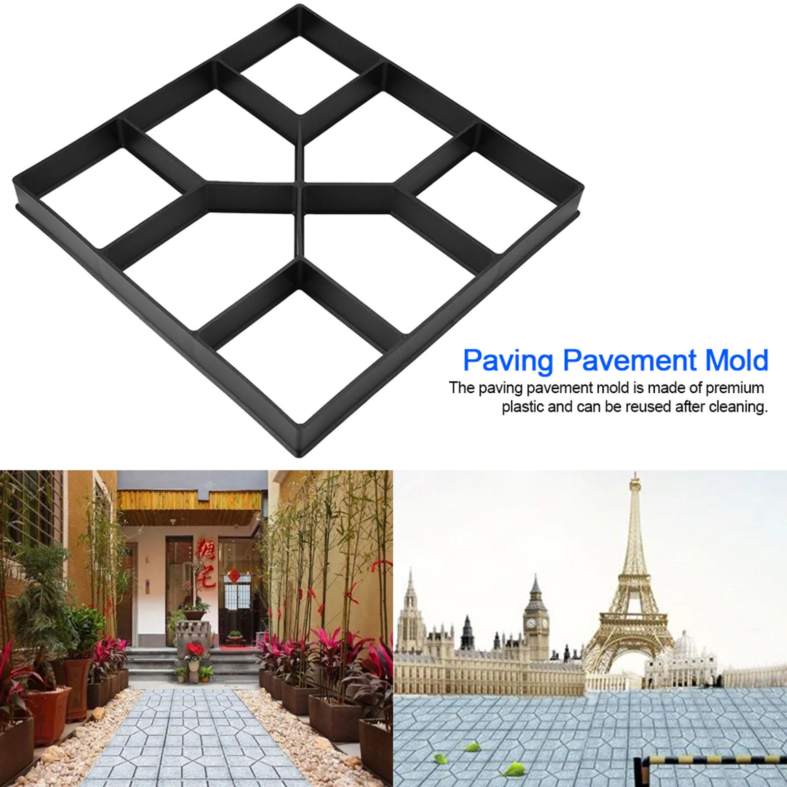 Paving Pavement Concrete Mould Stepping Stone Mold Garden Lawn  Paver Walk Paving Pavement Mold Pavement Concrete Mould