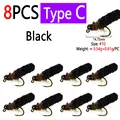 8pcs Black C