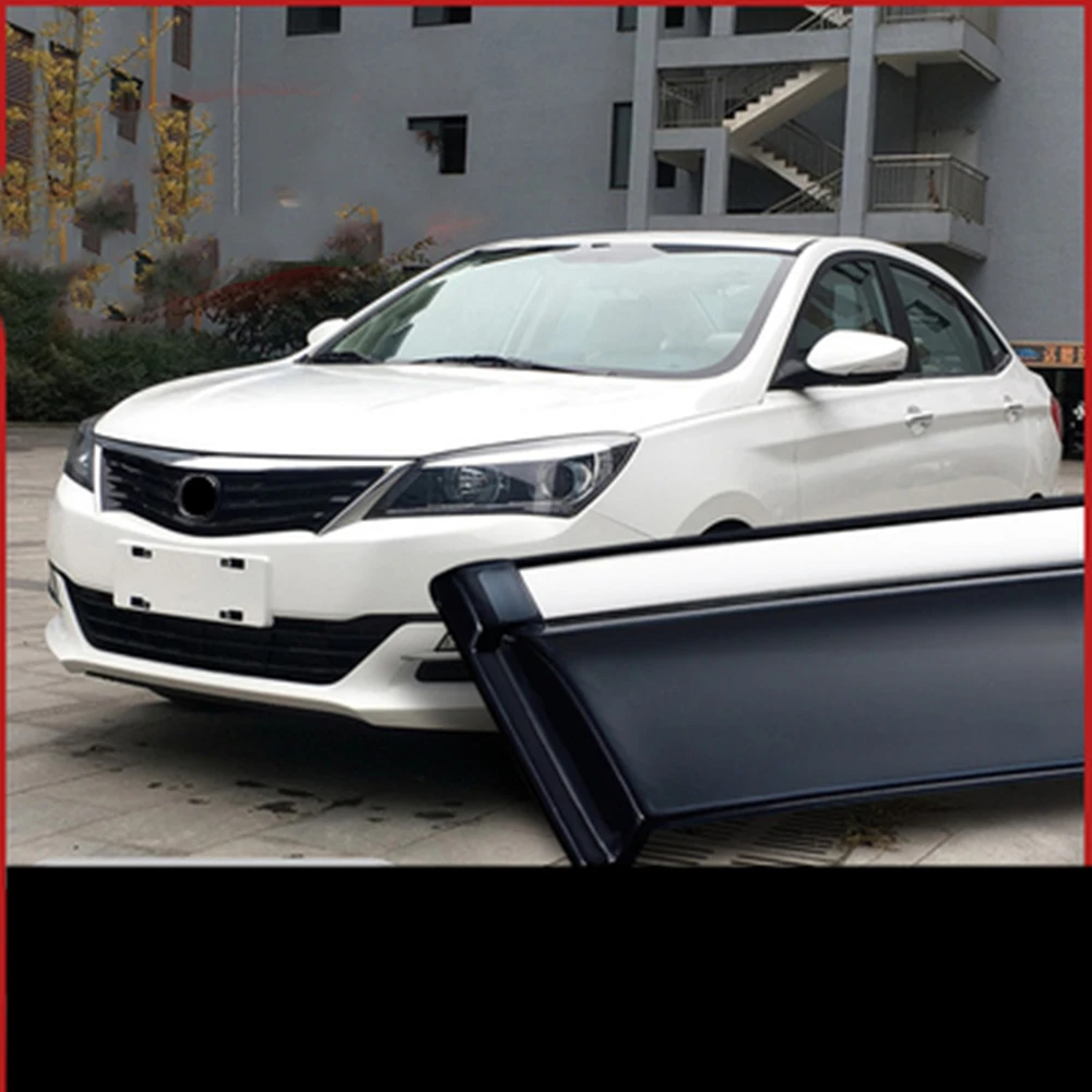 

For Changan v7 Door Visor Side window Deflector Shade Sun Rain Shield Silver Trips 4pcs Stainless steel car accessories