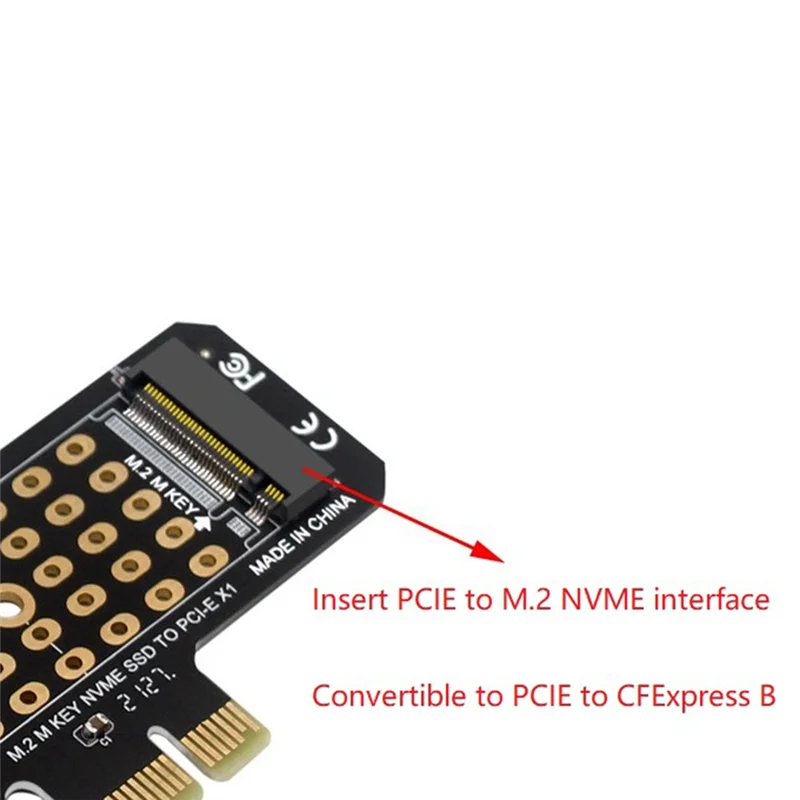 

Превосходная карта-адаптер Cfexpress Type B к NGFF M2 Mkey Nvme, черная и серебристая печатная плата + металл