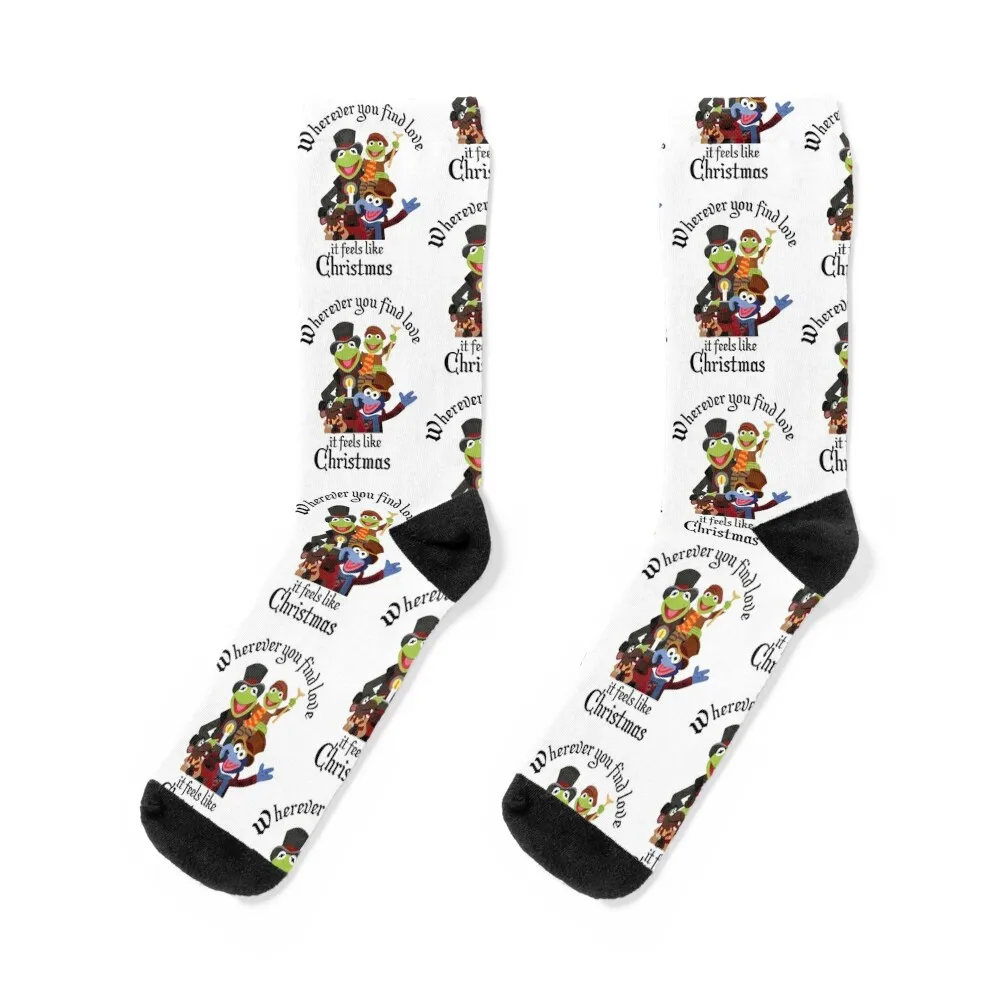 

The Muppets Christmas Carol Socks snow compression new year kids Male Socks Women's