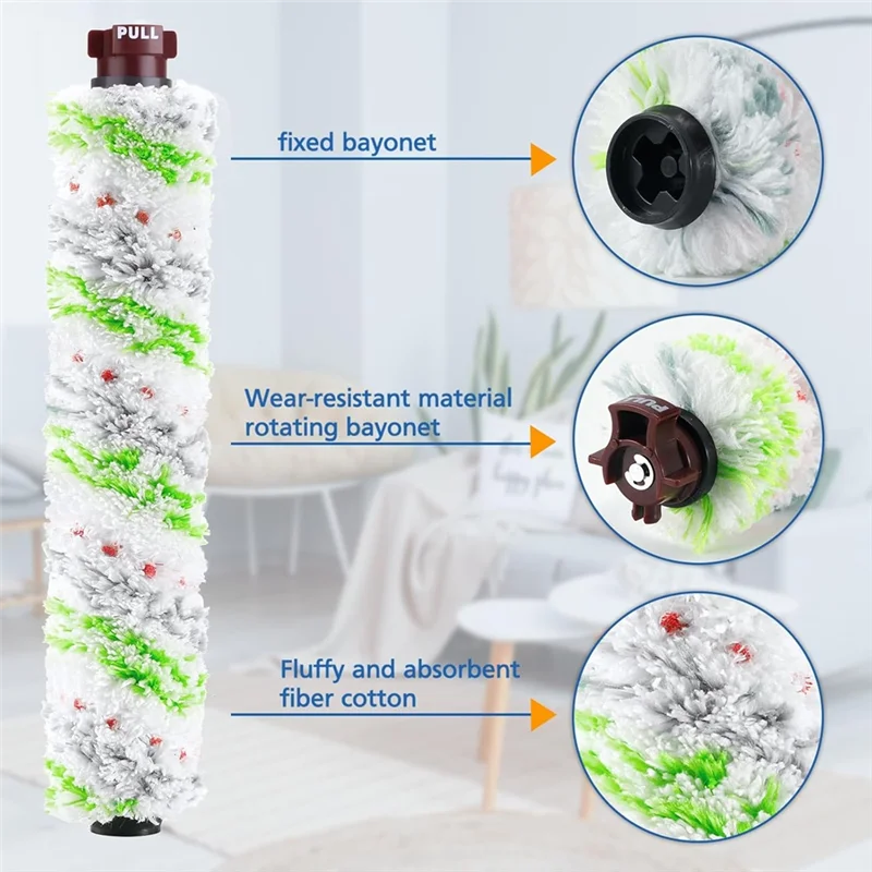 8 قطعة استبدال مرشح الفرشاة لبيسيل Crosswave Pet Pro فرشاة متعددة الأسطح لفة 1868 مرشح تفريغ 1866 Accessories-T33C