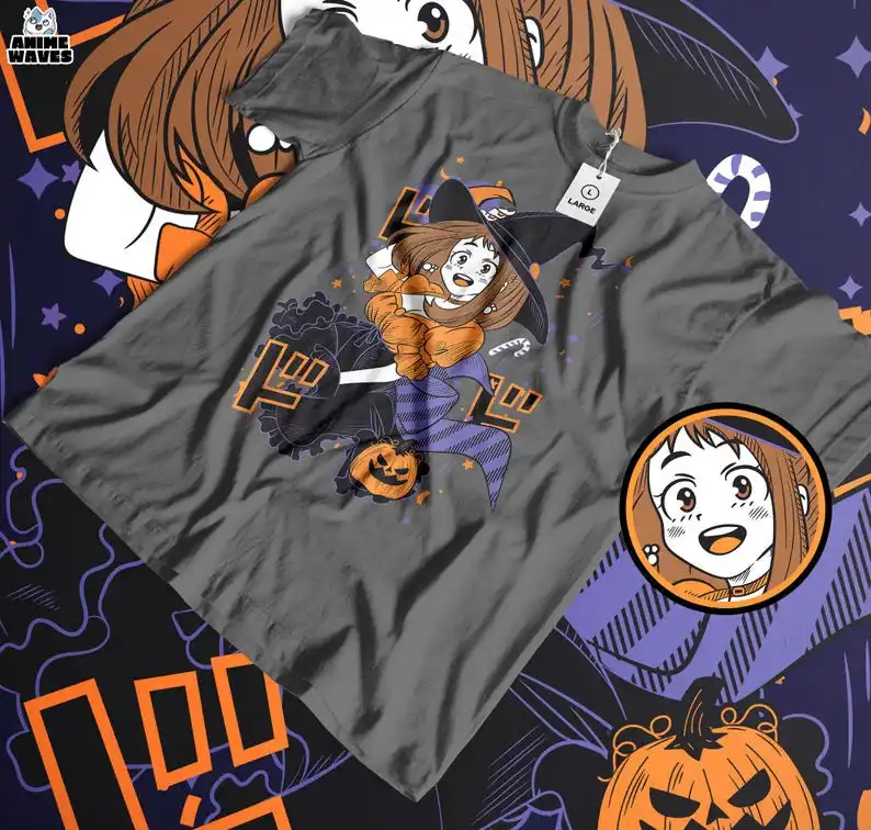 Anime Halloween Hero Unisex T-shirt - Japanese Manga-Inspired Design, 2020s Fashion, Otaku Gift, Japan Style