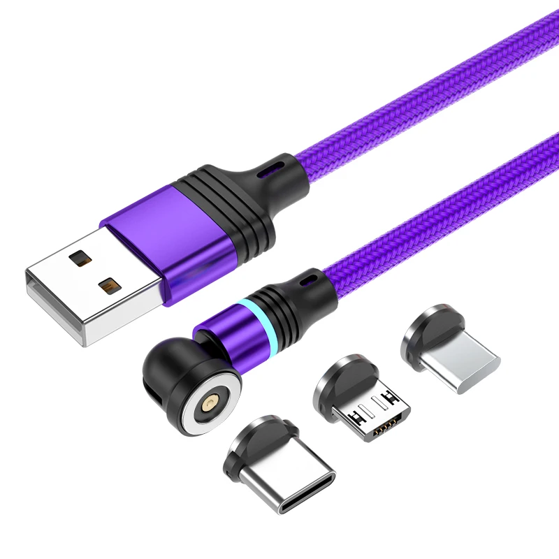 540 Degrees Rotate Magnetic USB C Cable 1M 2M 3M TYPE C Cable For Mobile Phone Magnet Charger Wire Cord For Huawei Xiaomi