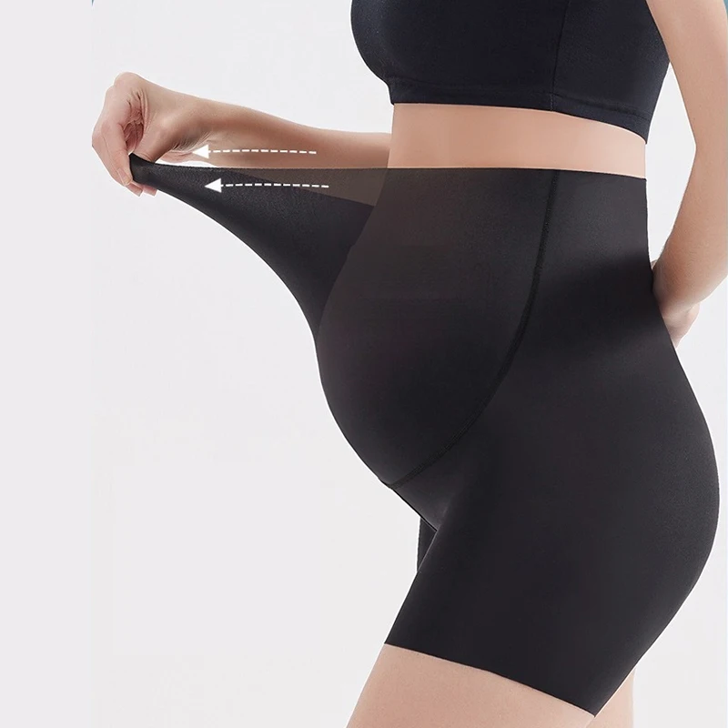 Summer Maternity Safe Pants Wearable Seamless Yoga Pants Anti-exposure Three-quarter Base Shark Pants For Women