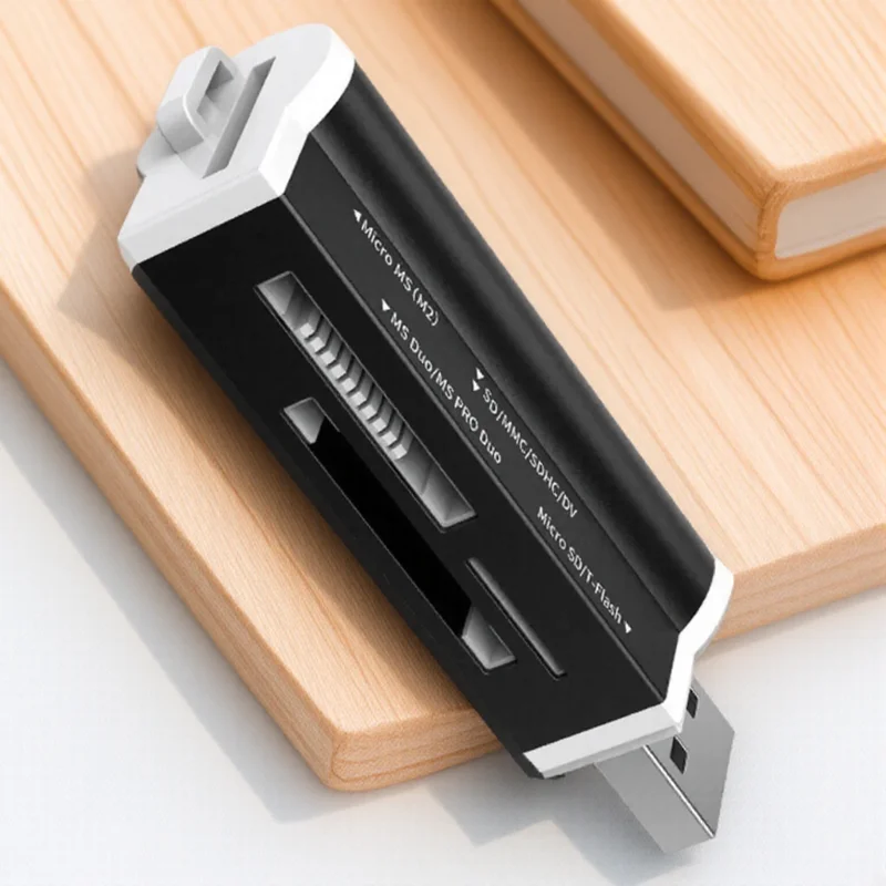 

High Speed USB 2.0 Multi Memory Card Reader for Micro SD T-Flash SDHC MMC MS PRO DUO TF M2 Compatible with All Devices