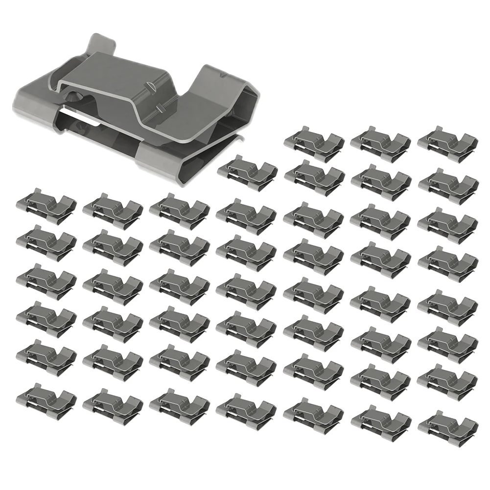 304 Stainless Steel Solar Cable Clips Pack of 2050Pcs with Barbed Design for Secure Fixing of Photovoltaic and Electrical Cables