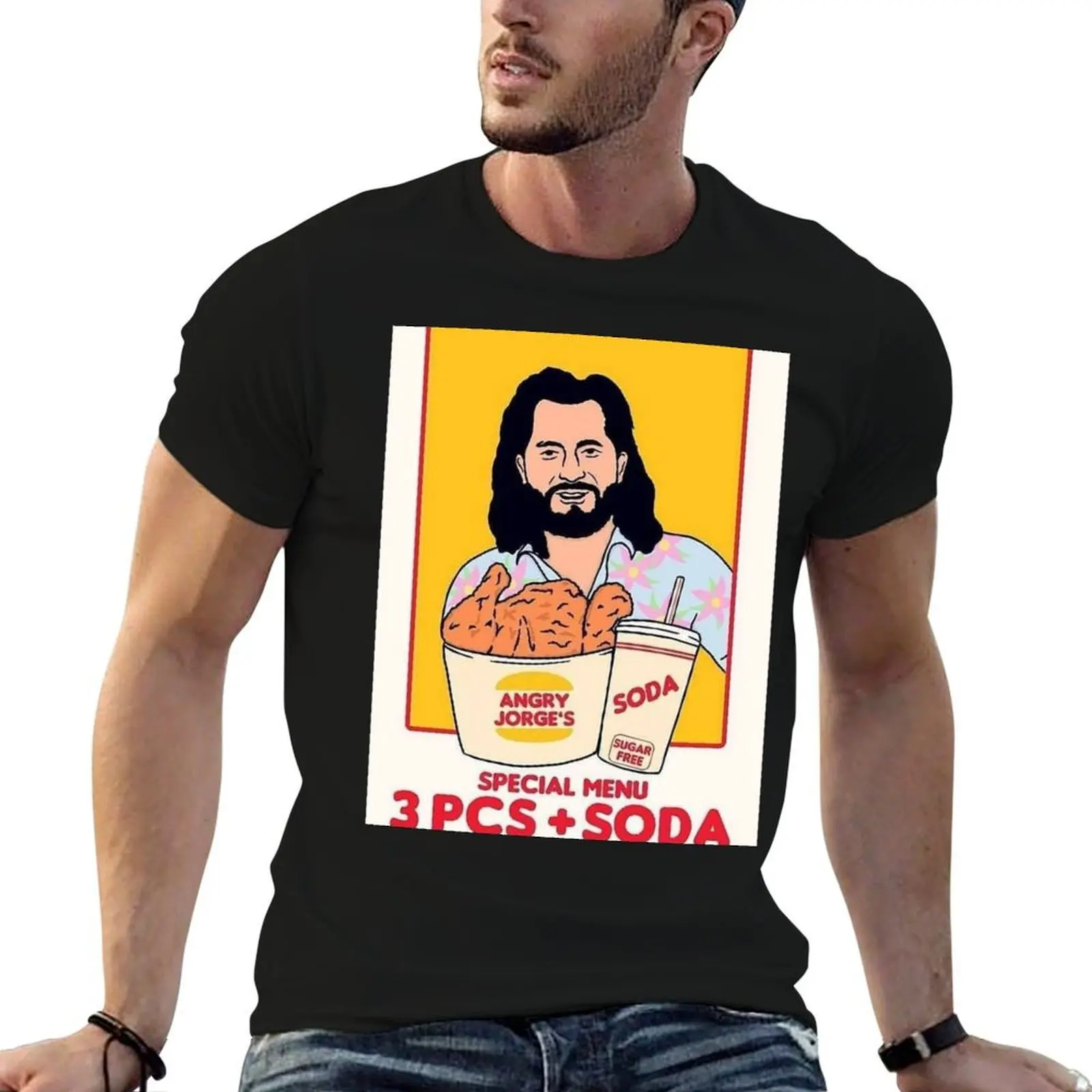 Jorge Masvidal 3 Piece With Soda T-Shirt t shirts cotton 100% t shirts for man graphic vintage man graphic t shirt T-shirt