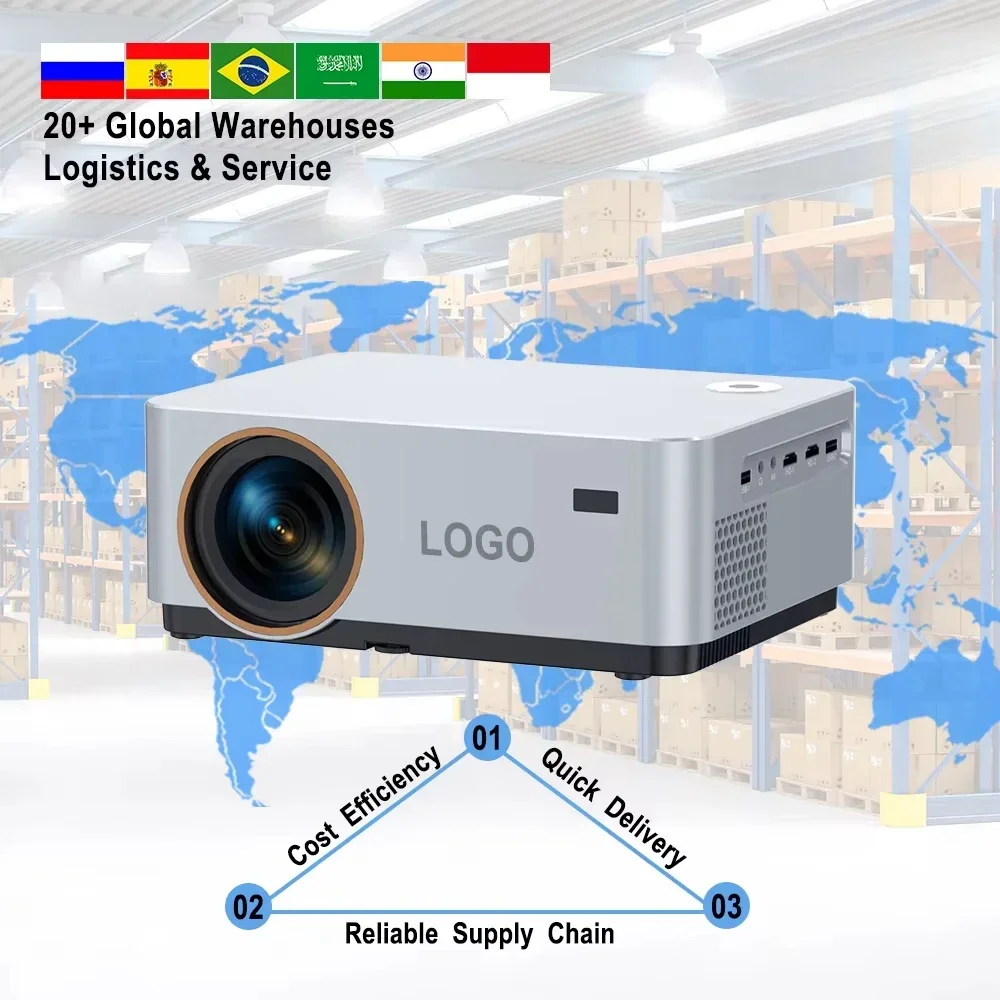 

4K Projector Everycom X30W Pro TV Projector 4k 1080p Home Theater Video Projecteur Portable Wifi Proyector Projector