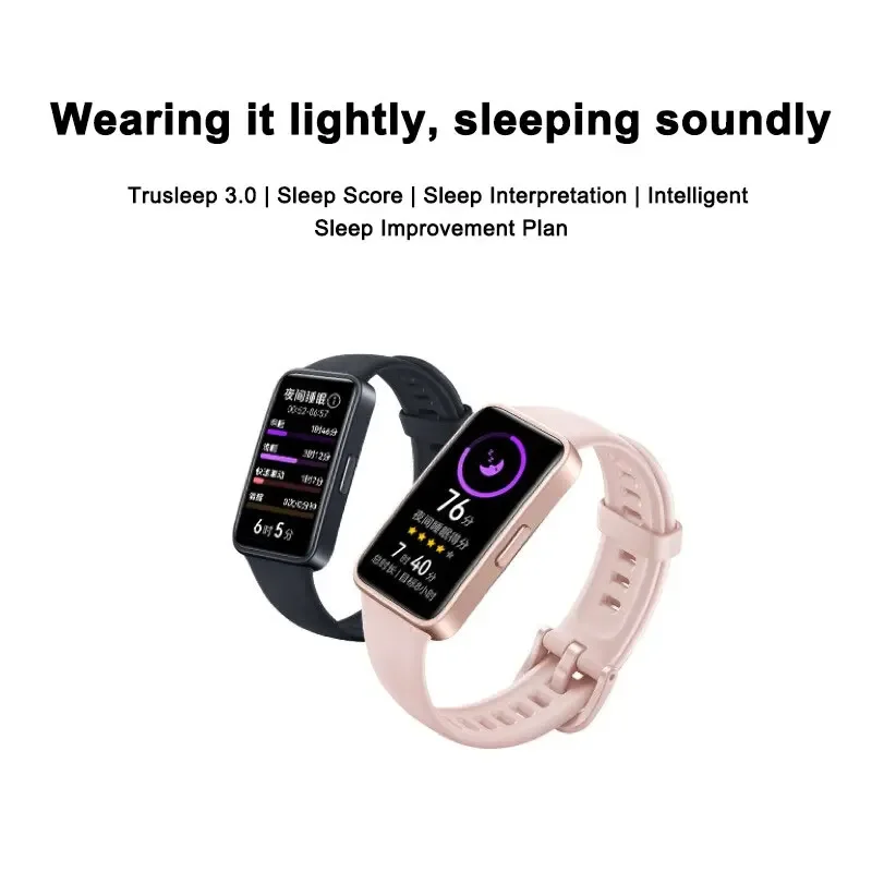 ORIGINELE HUAWEI Band 8 Slimme polsband De hele dag Bloedzuurstof AMOLED-scherm Hartslag Slimme band 2 weken batterij voor Apple Mi