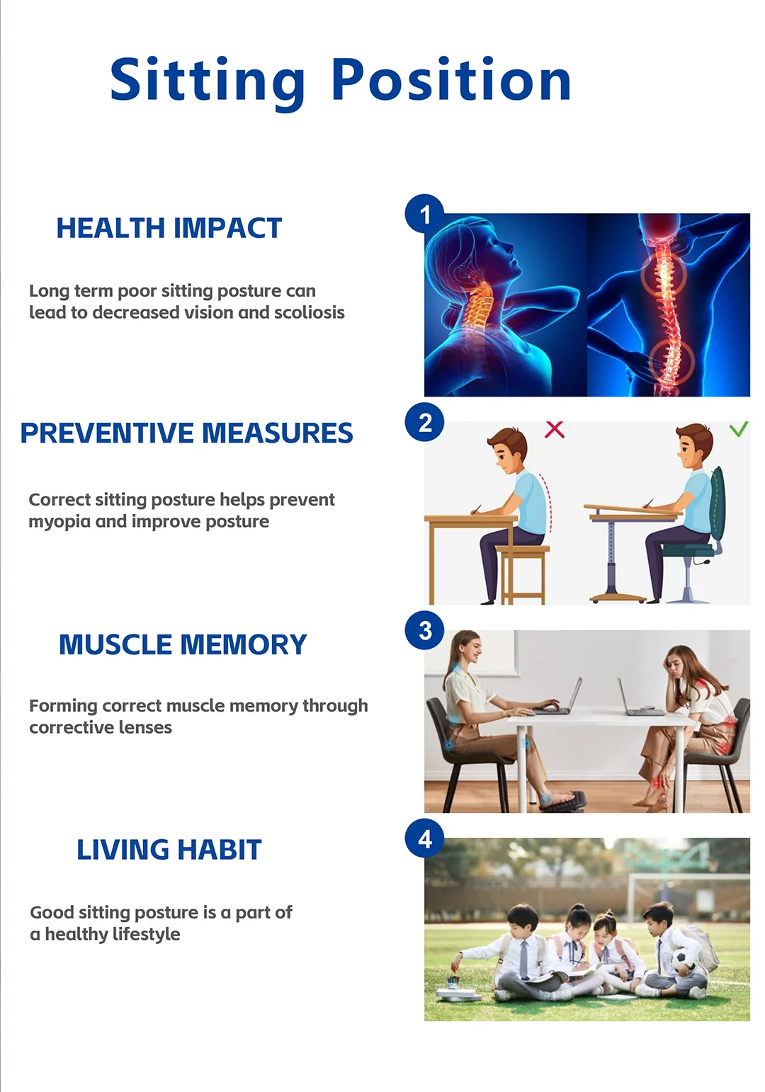 2026 New  AI Smart Glasses Eye Protection Posture Corrector Effective Myopia Prevention Eyewear For Teenagers Kids Student - view 6
