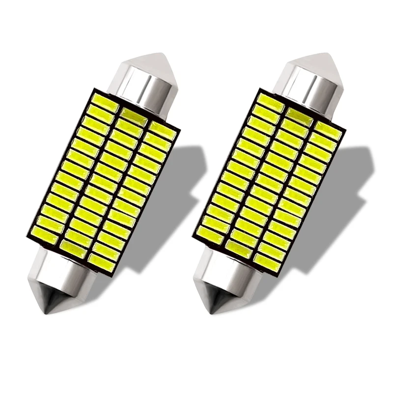 200Pcs Festoon c5w LED 31 36 39 41 mm 24 30 36 39 led bulb 4014 SMD reading lamp car Interior Light DC 12V