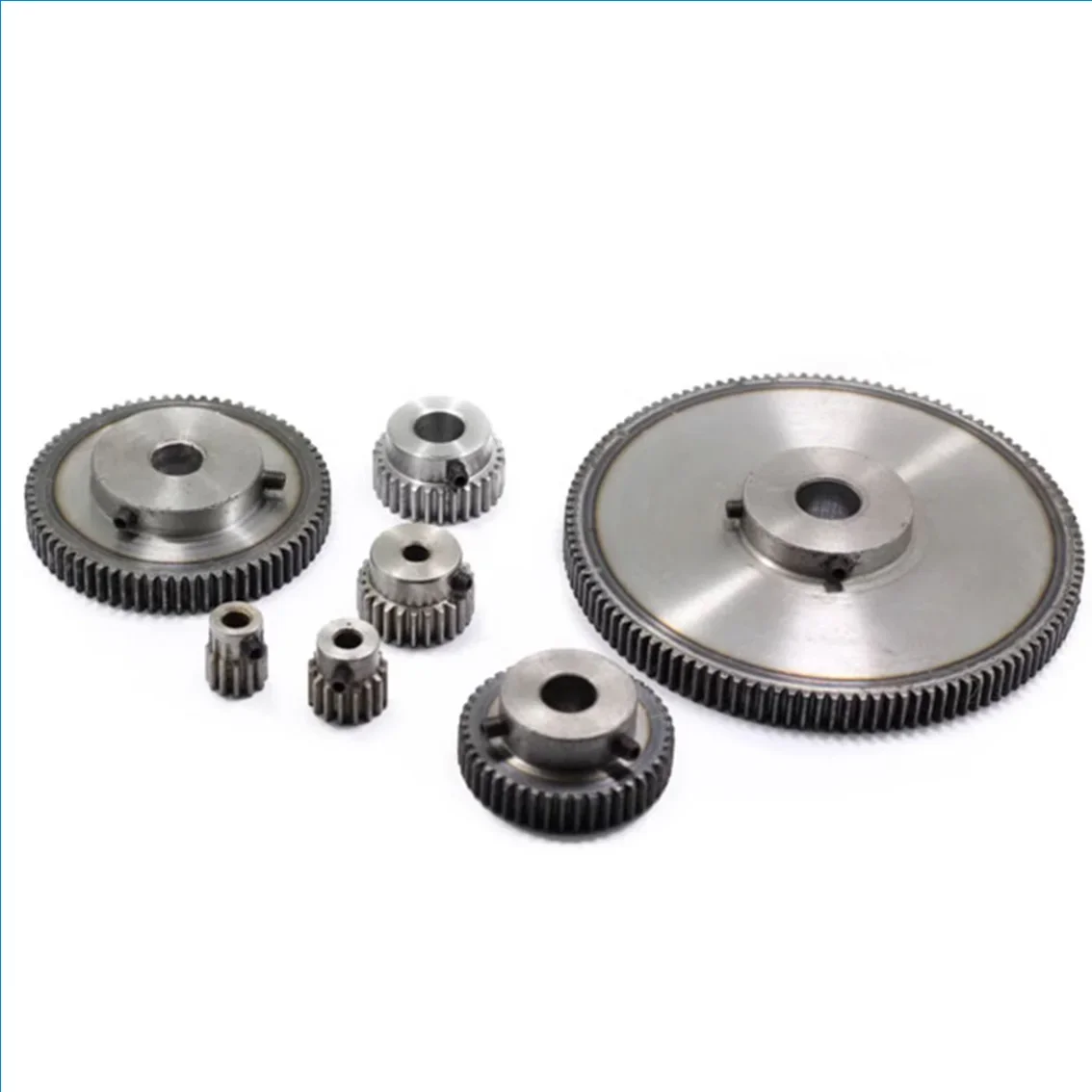 1Pcs 1M Module Spur Gear 12-27 Teeth 45# Steel Step Bore Pinion Gear 5-12mm Wearproof Smooth Motor Gear DIY Mechanical Parts