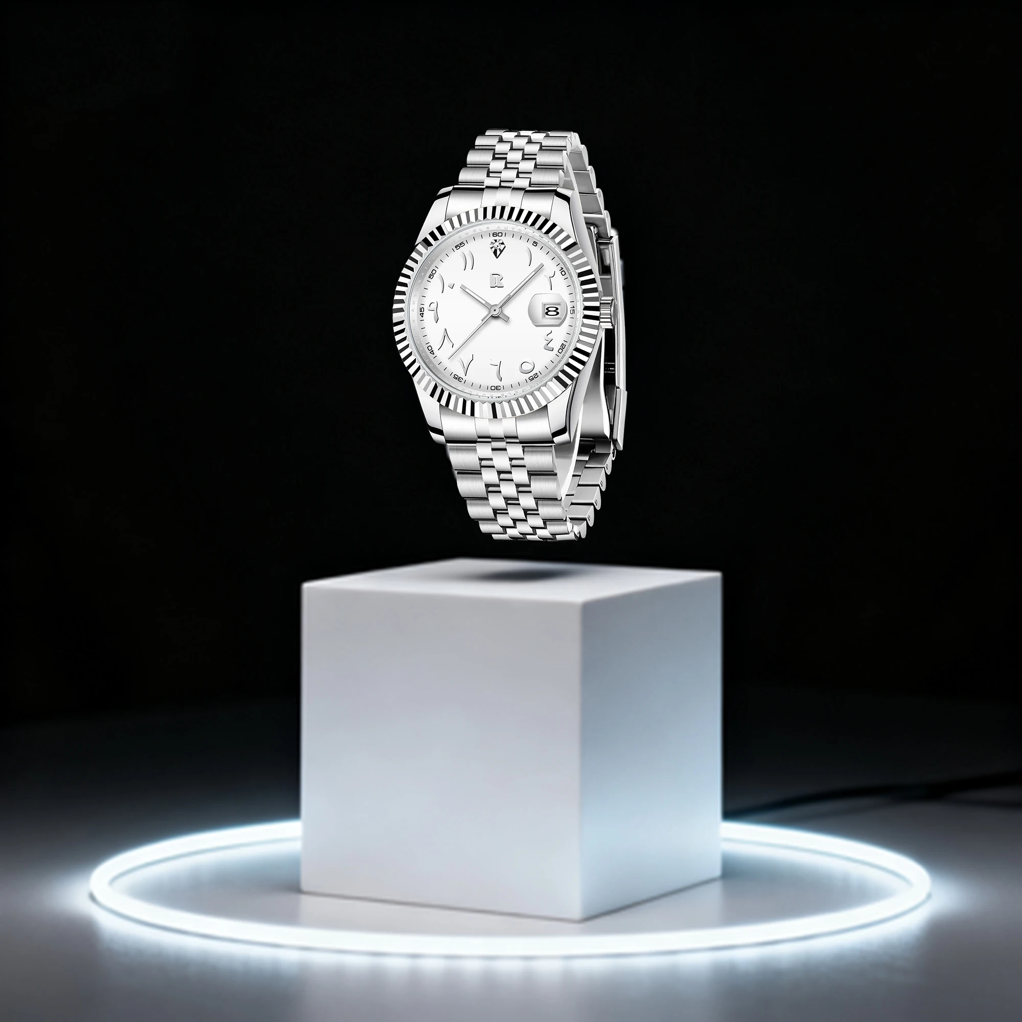 

RollsTimi 2026 New Men Mechanical Watch Light Luxury Minimalist Commuter Stainless Steel Sapphire Glass Luminous Calendar Watch