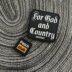 For God And Country Tactical Backpack Sticker PVC Hook & Loop Patch Outdoor Gear Morale Badge Helmet Clothing Armband