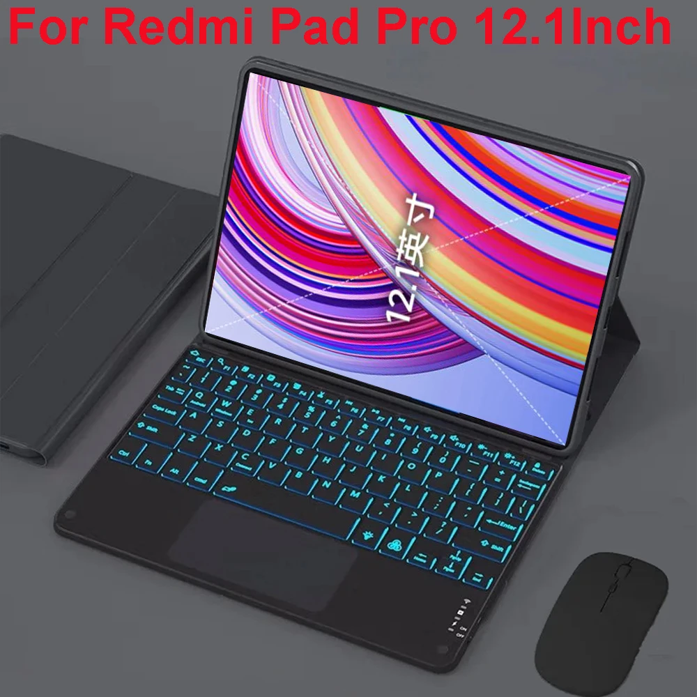 

For Xiaomi Redmi Pad Pro 12.1 Inch Case, Keyboard Cover for Redmi Pad Pro 12.1 Inch 2024