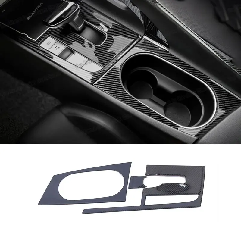 Car Center Console Gear Shift Panel Cup Holder Cover Trim for Hyundai Elantra 2021 2022 2023 2024 CN7 Accessories Auto Parts Kit