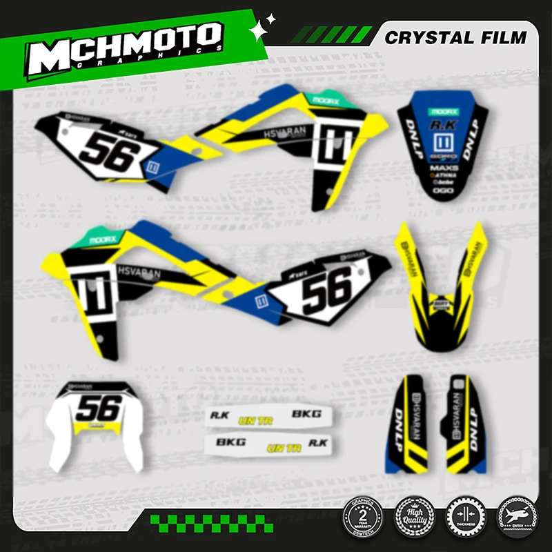 

MCHMFG MOTOR For HUSABERG TE250 2008 2009 2010 2011 2012 2013 Custom Team Motorcycle Background Graphics Decals Stickers 011