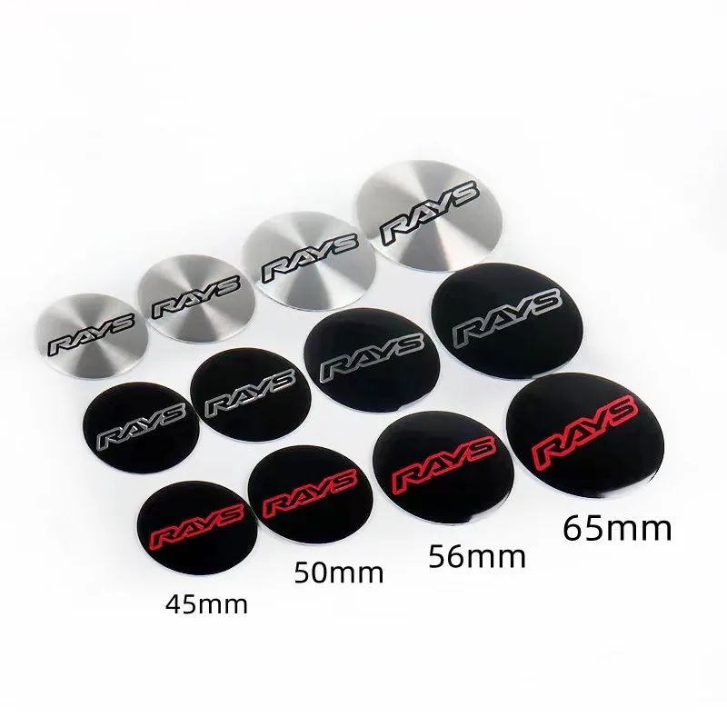 

4pcs 45mm 50mm 56mm 65mm Rays Racing Wheel Center Cap Cover Sticker Hubcap Decal Logo Emblem Badge