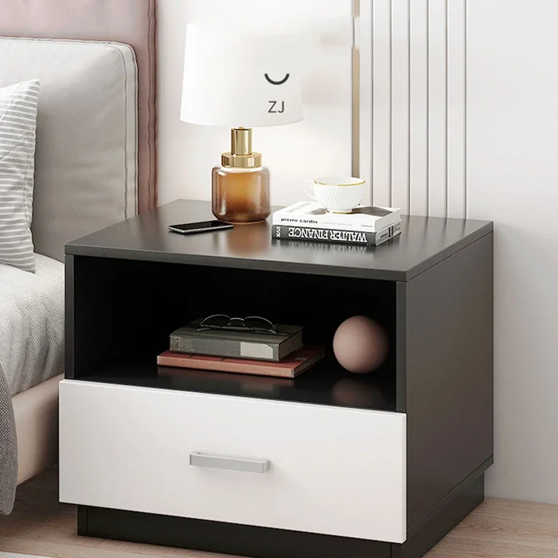 Bedside Bedside Table Auxiliary Storage Cabinet Bed Headboard Wood Coffee Tables Room Side Living Narrow Mesita Locker Sofa Mini