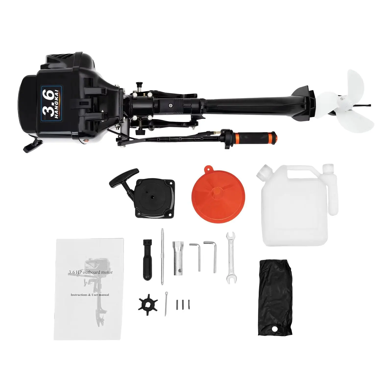

Factory Price Promotion 2-Stroke 3.6HP Hangkai Outboard Motors Boat Marine Engines Motor For Sale