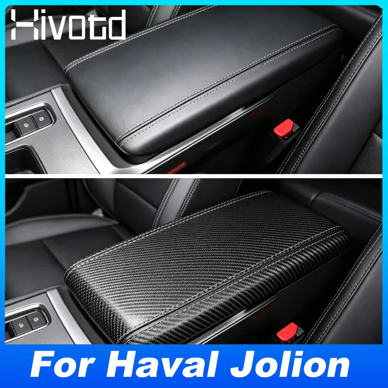 

Hivotd PU Leather Car Armrest Cover Center Control Storage Box Interior Protector Decoration Accessories For Haval Jolion 2023