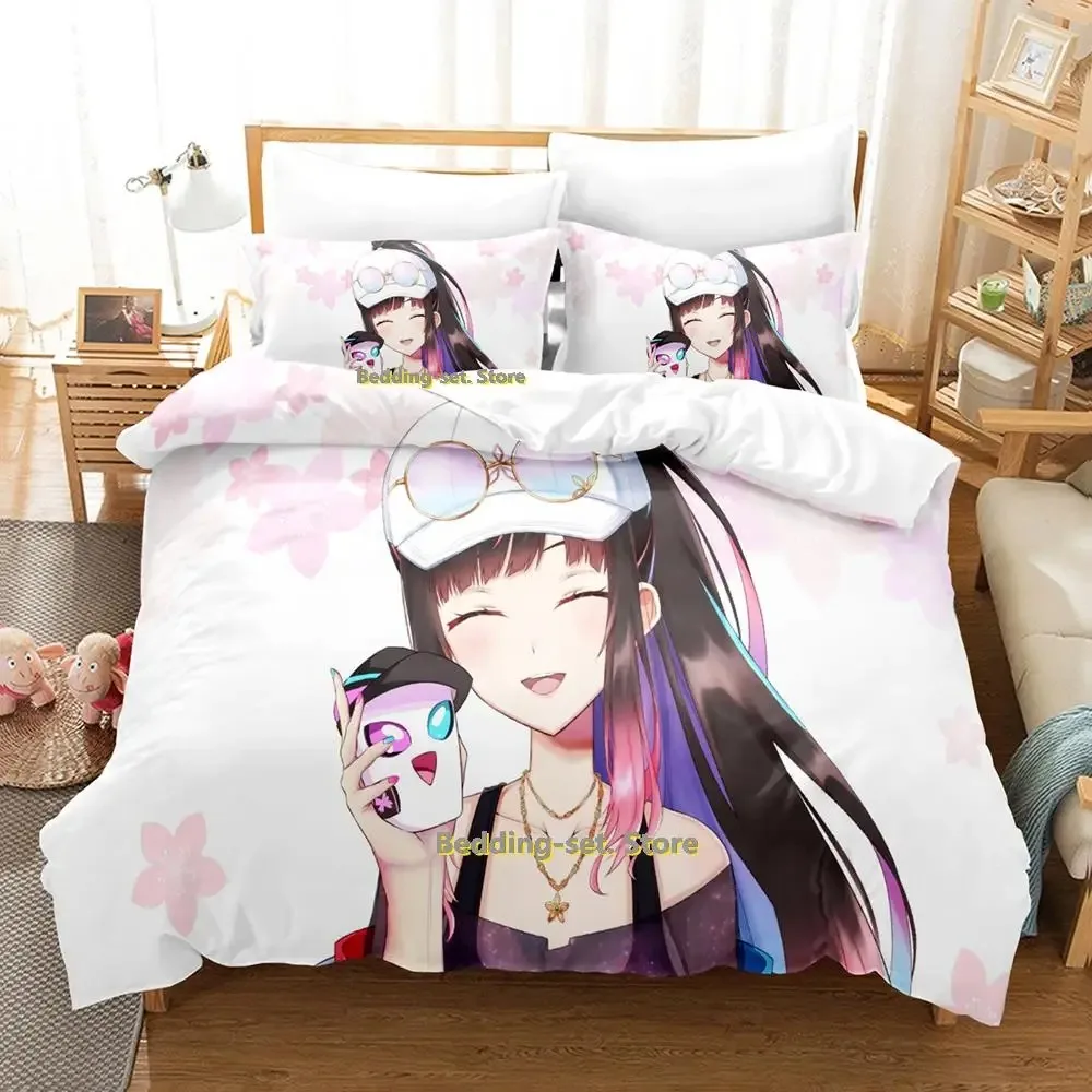 

Hana Yomeguri Bedding Set Single Twin Full Queen King Size Bed Set Adult Kid Bedroom Duvetcover Sets Kawaii Anime Bed Sheet Set