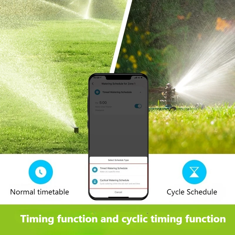 Smart WiFi Bluetooth Irrigation Controller Bidirectional Sprinkler Timer Garden Lawn Drip Irrigation Machine System