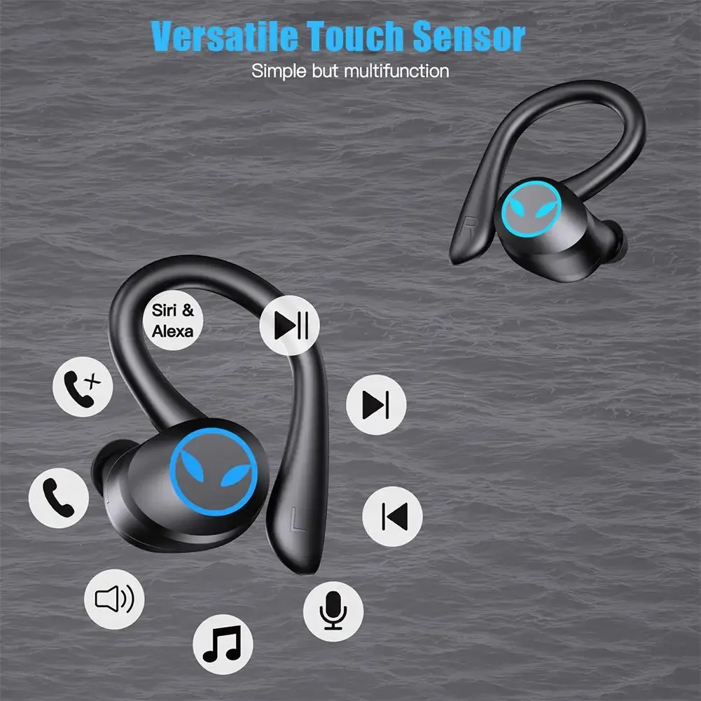2024 Q23 Q25 PRO Sport Earhook Headphones HD Voice LED Battery Built-in MIC for Running Gym Workouts New Earphones Design view 3