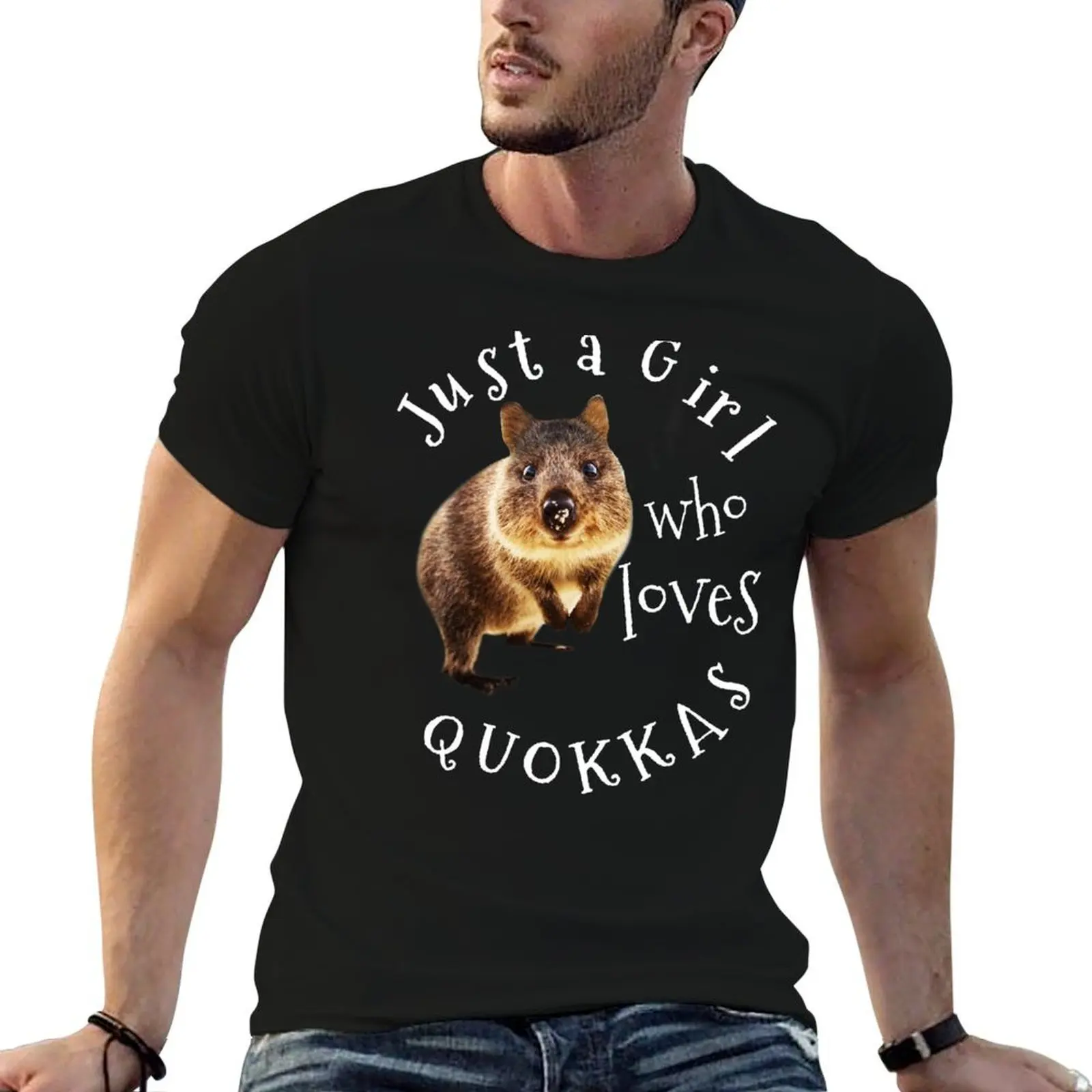

Just a Girl Who Loves Quokkas Cute Quokka Gifts for Women and Girls T-Shirt t shirts for man cotton funny T-Shirt