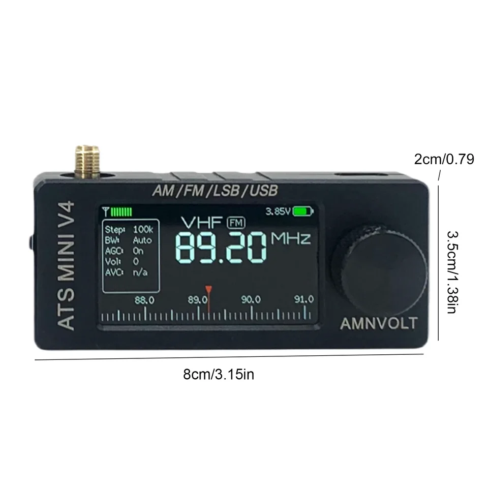 AMNVOLT V4 ATS MINI SI4732 ラジオ 全帯域DSPラジオ FM AM SSB LSB