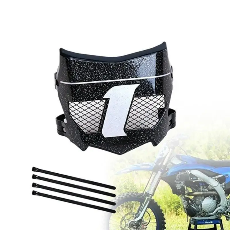 M76E Motorrad-Nummernschild mit Schwarzer Frontplatte, Weißen Zahlen und Netzartigen Öffnungen für Motorradbesitzer zum Aufrüsten – Detail 9
