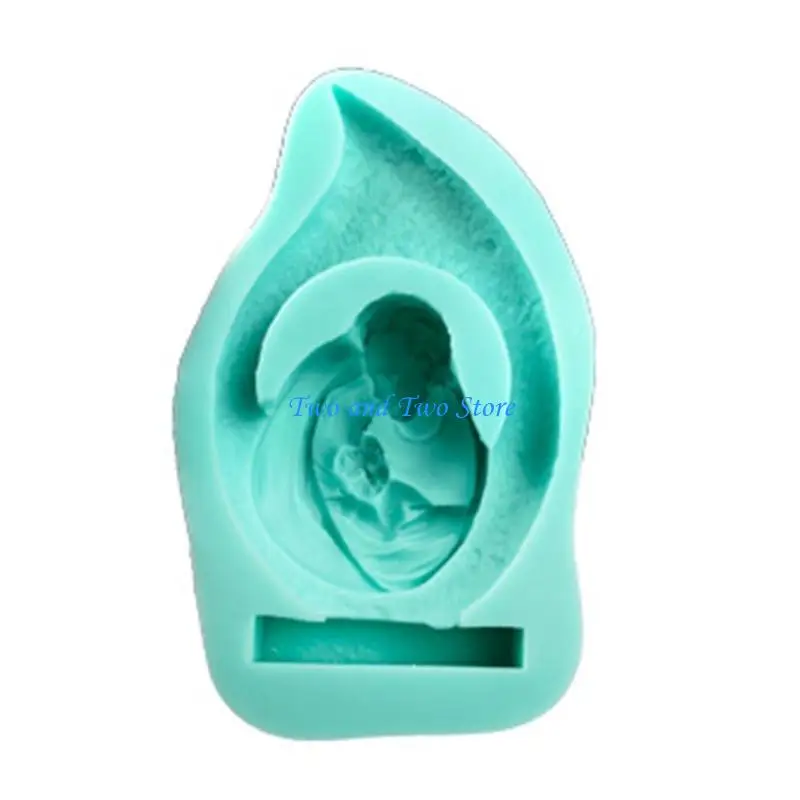 

HX6F Jesus Ornaments Epoxy Resin Mold Religious Figurine Decoration Silicone Mould Handmade Tabletop Decoration Casting Mold