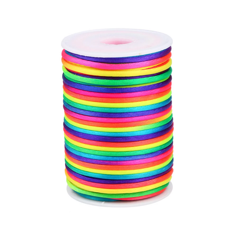 100 متر/لفة 1.5/2/2.5/3 مللي متر خط النايلون الحبل حبل الصينية العقد Rattail الحرير الحبال مضفر سلسلة DIY بها بنفسك شرابات Shamballa الموضوع