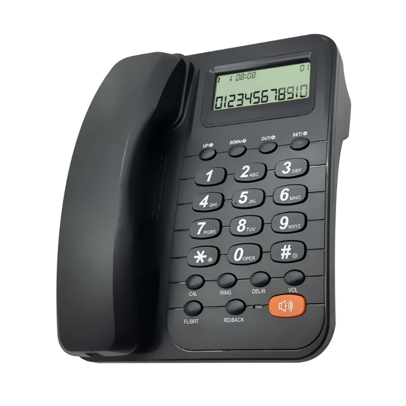 Fixo Inglês Telefone Fixo, T2029CID Telefone, Caller Display Speed Dial, Home Office, sem necessidade de telefones bateria