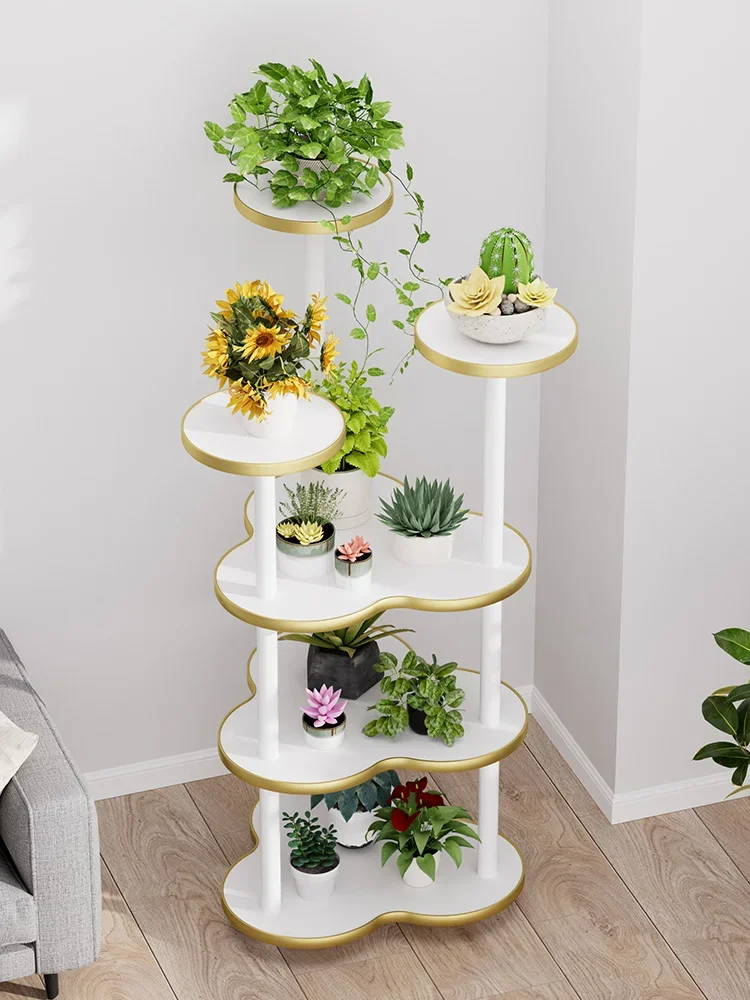 Flower shelf, living room, floor-to-ceiling balcony shelf, multi-layer flower pot holder, succulent plant shelf