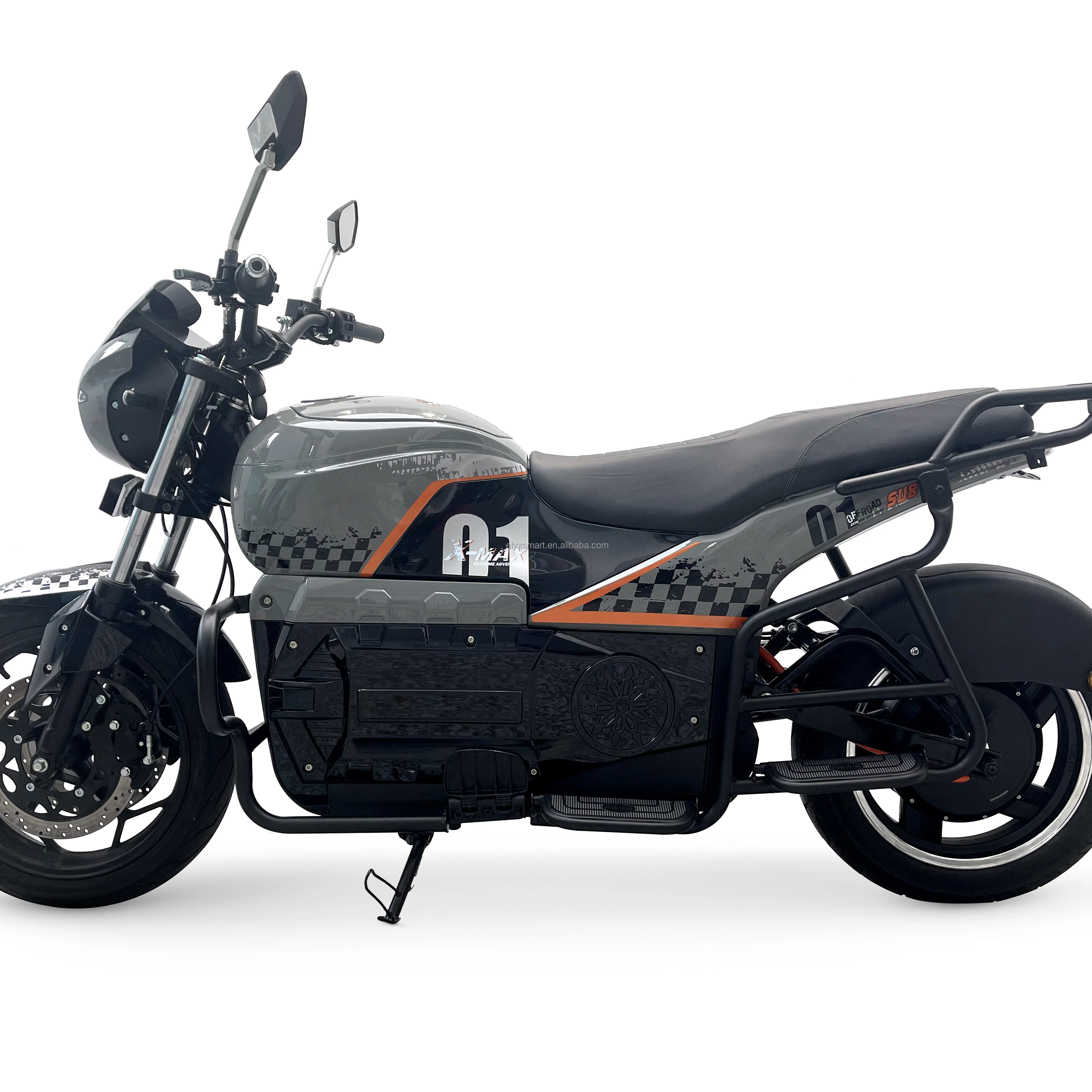 ATV&UTVElyx Big Power 72V 3000W 100Ah Lithium Battery 80KMH Food Delivery Electric Motorcycle for Adults